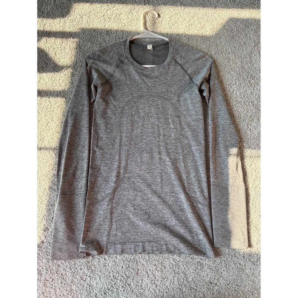 Lululemon Swiftly Tech Long Sleeve 2.0 Heathered Grey Athletic Shirt Womens 4